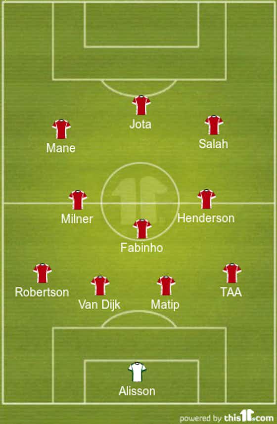Article image:Keita and Thiago Ruled Out- Team News, Predicted 4-3-3 Liverpool Lineup vs Brentford