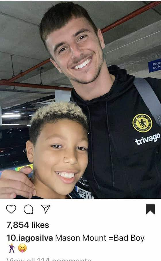 Article image:(Image): Thiago Silva’s son gets picture with “Bad Boy” Mason Mount