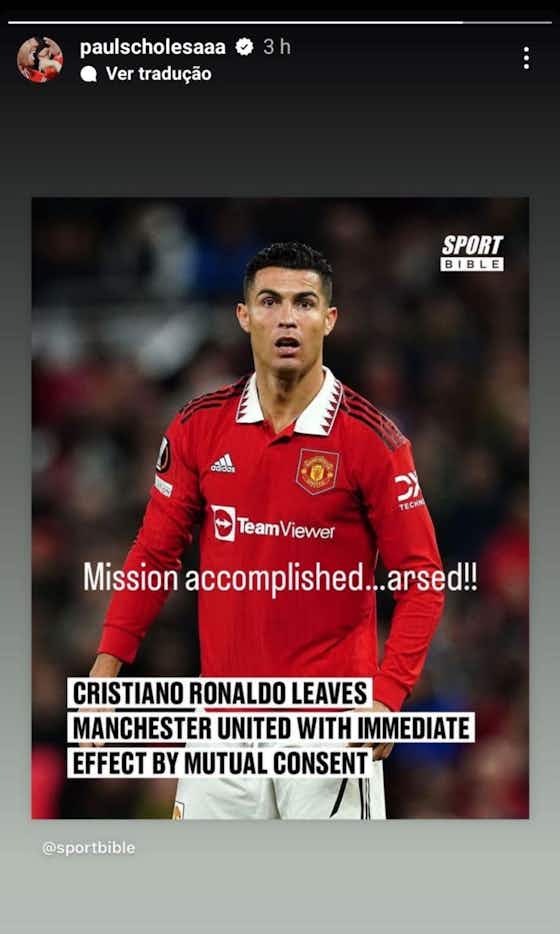 Imagem do artigo:Ídolo do Manchester United detona saída de Cristiano Ronaldo: “Missão cumprida, burro”