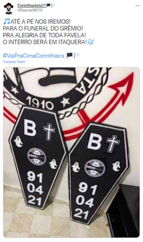 Imagem do artigo:Com caixões e marcha fúnebre, torcida do Corinthians prepara ”revanche” contra o Grêmio