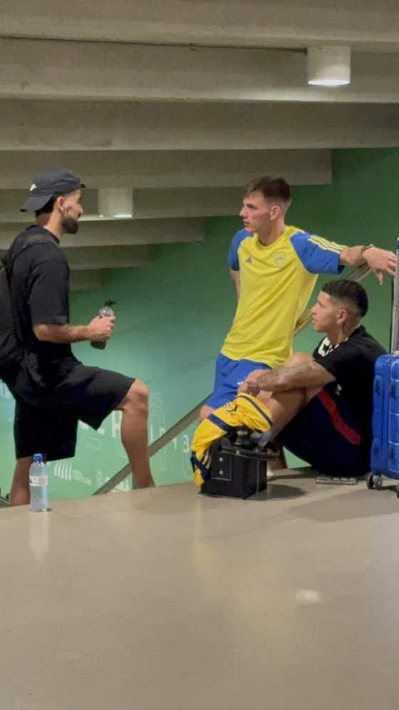 Imagem do artigo:En la dura derrota de Boca en Brasil, Zenón tuvo un reencuentro con Machuca y Brítez