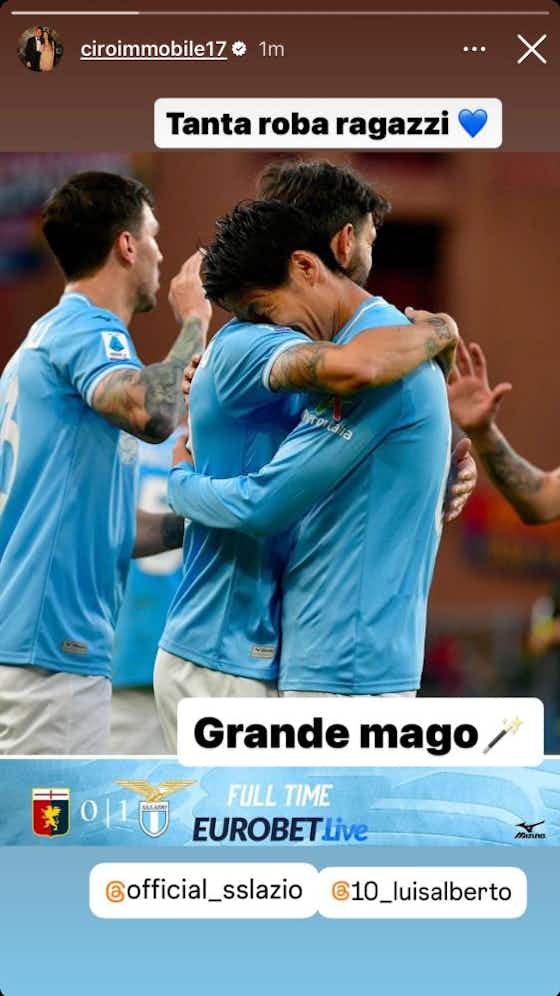 Immagine dell'articolo:Genoa Lazio, Immobile esulta per la vittoria e per la rete di Luis Alberto – FOTO