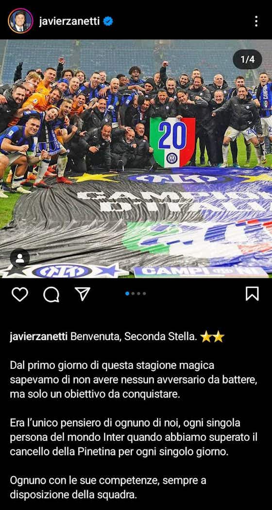 Immagine dell'articolo:Zanetti parla a cuore aperto: «Inter, dimostrato di essere più forti di tutto!»