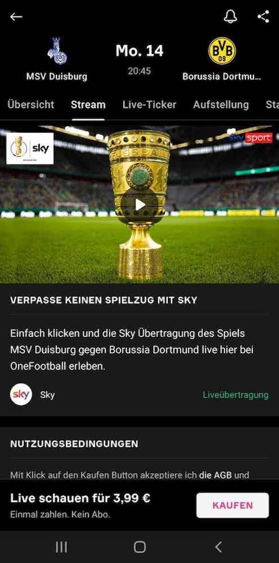 Artikelbild:So leicht kannst du den DFB-Pokal im Sky-Livestream bei uns schauen