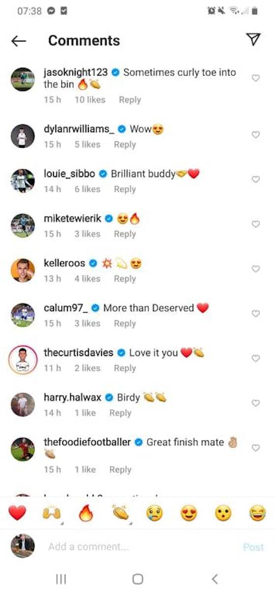 Article image:Derby County’s Louie Sibley and Jason Knight react to Max Bird’s social media message after impact in Stoke win