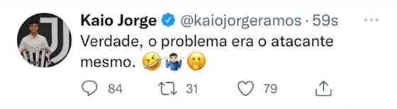 Imagem do artigo:Kaio Jorge faz comentário infeliz sobre a derrota do Santos nas redes sociais, mas apaga em seguida