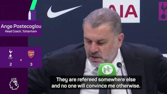 Preview image for 'Referees no longer hold authority', slams Postecoglou