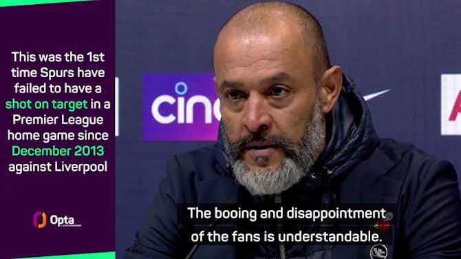 Preview image for Nuno understands Spurs fans' frustration following United defeat