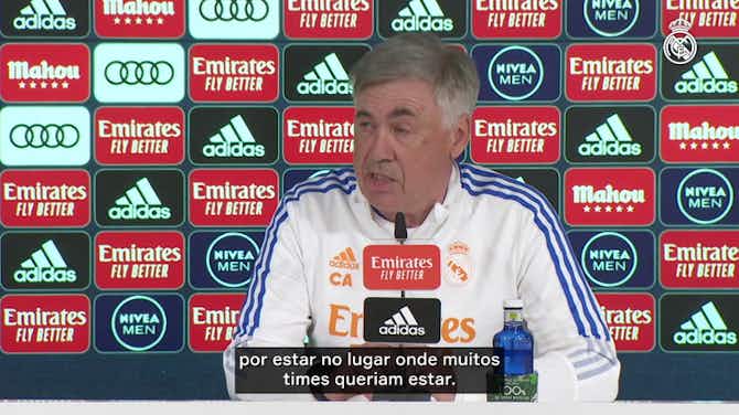 Imagem de visualização para Ancelotti fala da expectativa para final da Champions: "Todos pensamos em ganhar a 14ª"