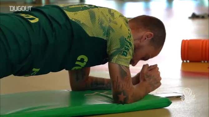 Preview image for Palmeiras' last training session before São Caetano clash