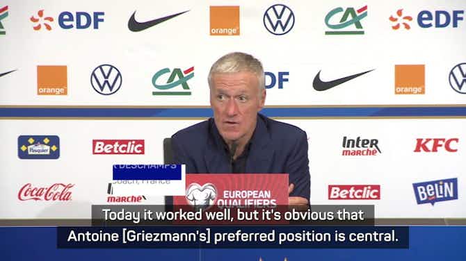 Preview image for Griezmann showed where he's most effective for France - Deschamps