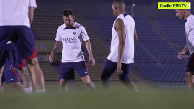 Vorschaubild für Messi, Neymar und Mbappe trainieren in Tokio 