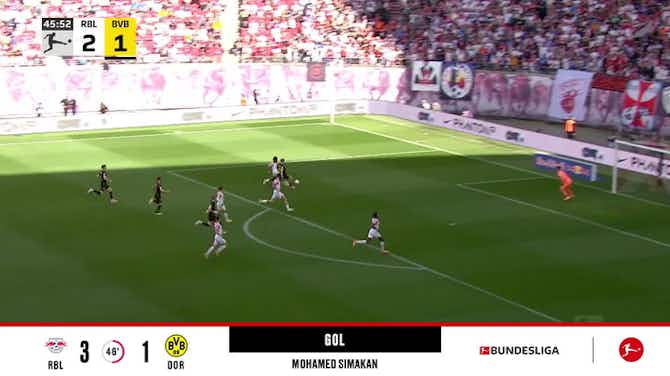 Imagem de visualização para RB Leipzig - Borussia Dortmund 3 - 1 | GOL - Mohamed Simakan