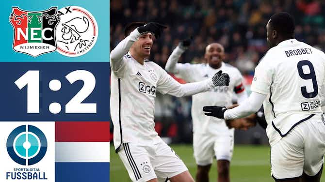Imagen de vista previa para Drama in der Schlussphase: Ajax bezwingt Nijmegen | NEC Nijmegen - Ajax Amsterdam