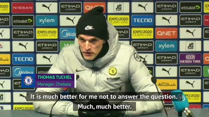 Preview image for "Much better if I don't answer!" Tuchel reacts to Arsenal-Tottenham postponement
