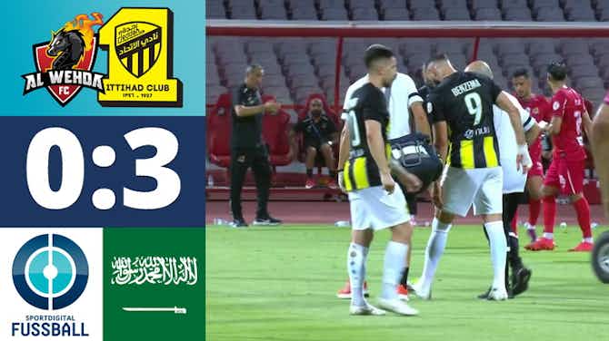 Vorschaubild für Schockmoment! Benzema-Verletzung überschattet 3:0 Auswärtssieg | Al Wehda - Al Ittihad Club