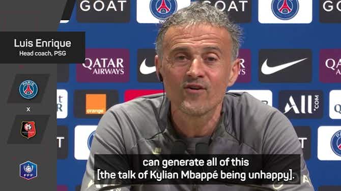 Preview image for Enrique accuses journalists of 'lies' about Mbappe