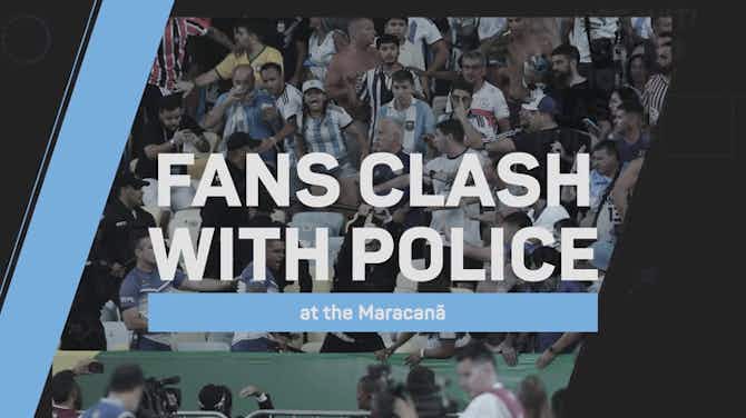 Anteprima immagine per Fans clash with police before Brazil vs Argentina