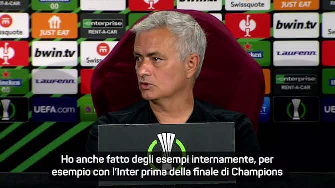 Anteprima immagine per Mourinho: "A Roma più difficile preparare una finale. Su Kumbulla..."