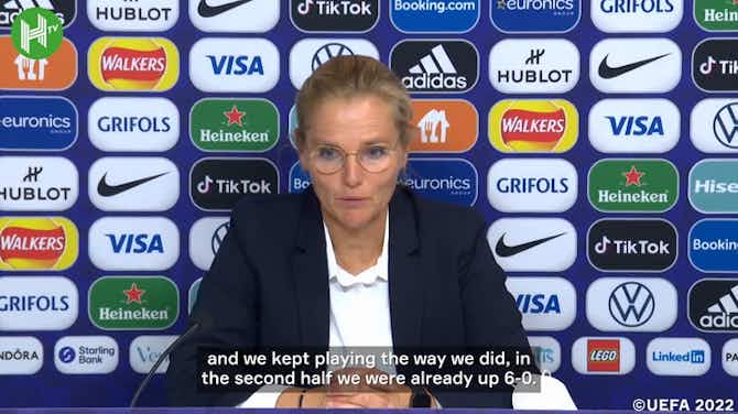 Vorschaubild für England manager Sarina Wiegman on historic 8-0 win vs Norway