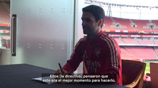 Imagen de vista previa para Entrevista con Mikel Arteta tras su renovación con el Arsenal