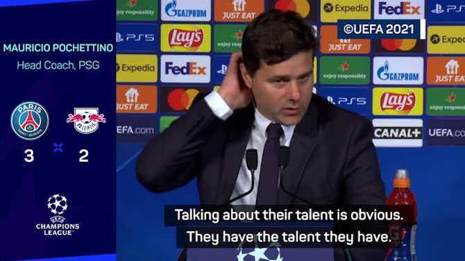 Preview image for Their talent is obvious - Pochettino hails Messi and Mbappe after PSG win
