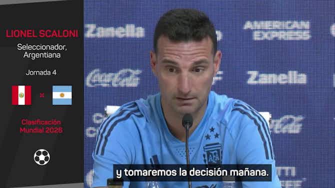 Imagen de vista previa para Scaloni: "Si Messi está bien, jugará"
