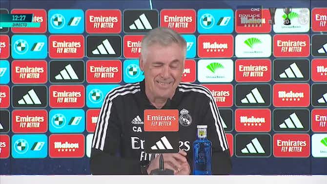 Preview image for Ancelotti's funny reaction to question about Harry Kane