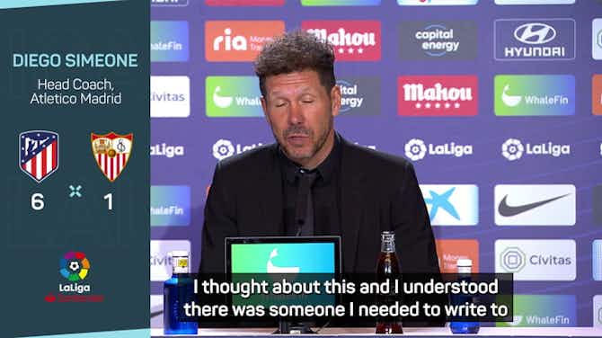 Preview image for Simeone pays tribute to Aragones on record-breaking night as Atletico thrash Sevilla