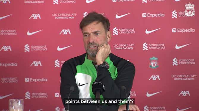 Preview image for Klopp shares thoughts on Arsenal and Man City runs in the Premier League