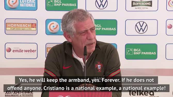 Preview image for Ronaldo will keep Portugal captaincy 'forever' despite Serbia frustration - Santos