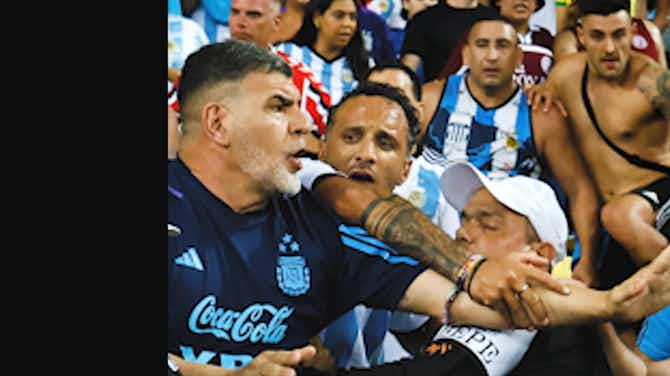 Preview image for In pictures: Police charging Argentina supporters at the Maracanã