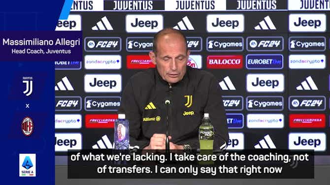 Preview image for Allegri stresses importance of Juve making Champions League