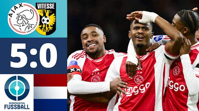 Vorschaubild für Ajax glänzt wieder! Kantersieg gegen Vitesse |  Ajax Amsterdam - Vitesse Arnheim
