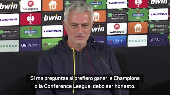 Imagen de vista previa para Mourinho: "Debo ser honesto. Prefiero ganar la Champions que la Conference"