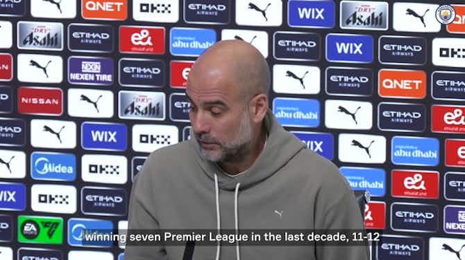 Anteprima immagine per Guardiola discusses Man City dominance in the Premier League