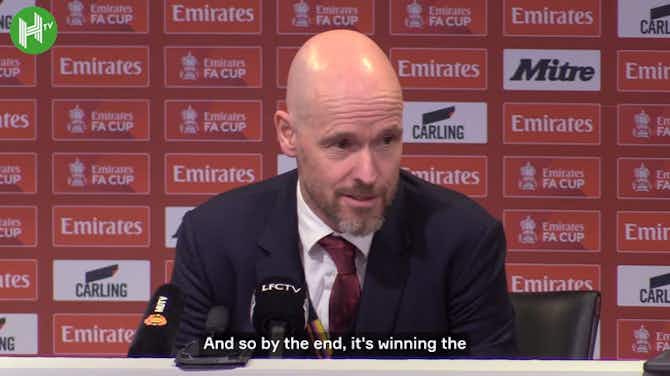Preview image for Ten Hag: 'If we can beat Liverpool the way we did, we can beat anyone'