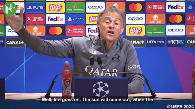 Vorschaubild für Luis Enrique on what will happen if PSG don't make it to the final