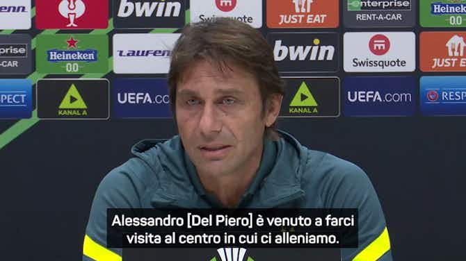Anteprima immagine per Conte: "Bello rivedere Del Piero a Londra. Sul suo incontro con Kane..."