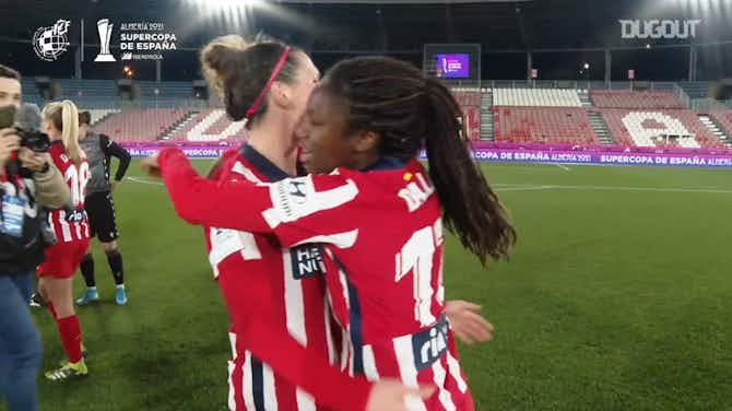 Imagen de vista previa para Las celebraciones del Atlético tras ganar la Supercopa Femenina