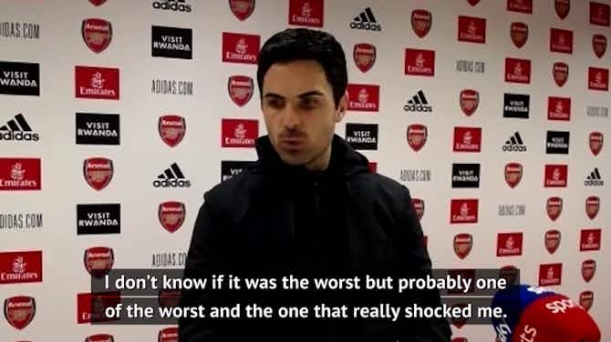 Preview image for 'Shocked' Arteta apologises for dismal Arsenal performance against Liverpool