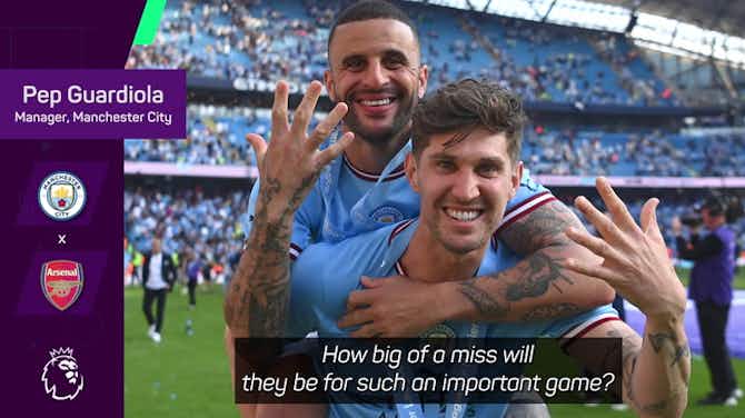 Anteprima immagine per Guardiola rules Stones and Walker out of crucial Arsenal clash