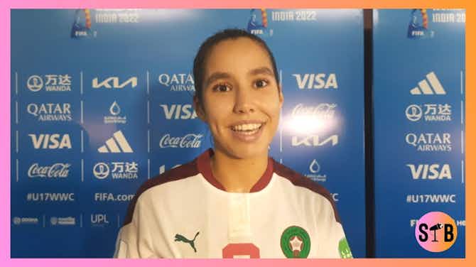 Preview image for "We did it!" Morocco's No. 9 Samya Masnaoui POTM vs India | #U17WWC