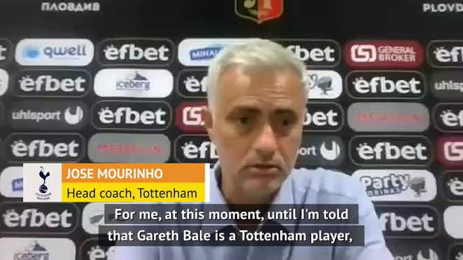 Preview image for Spurs boss Mourinho remaining tight-lipped on Bale