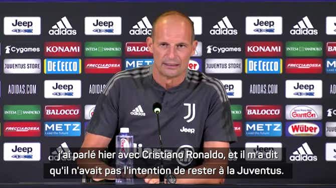 Image d'aperçu pour Transferts - Allegri : "Ronaldo n'a pas l'intention de rester à la Juventus"