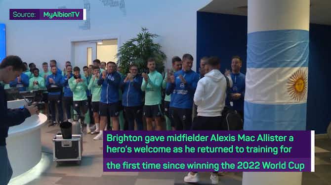 Preview image for Brighton's Mac Allister given hero's welcome upon World Cup return