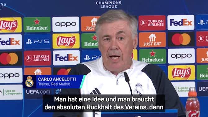 Image d'aperçu pour Ancelotti bemängelt Rückhalt während Bayern-Zeit