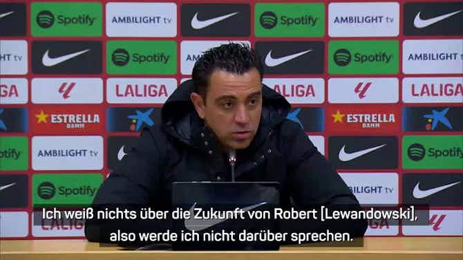 Imagen de vista previa para Xavi schweigt über Lewandowski-Zukunft bei Barca