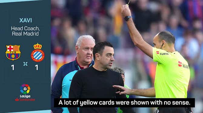 Preview image for Xavi fumes with referee after Barca held by Espanyol
