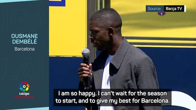 Preview image for Barca's Dembele thrilled to extend contract with 'dream club'
